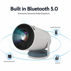 Smart Mini Projector with Bluetooth 5.0 & HD Display